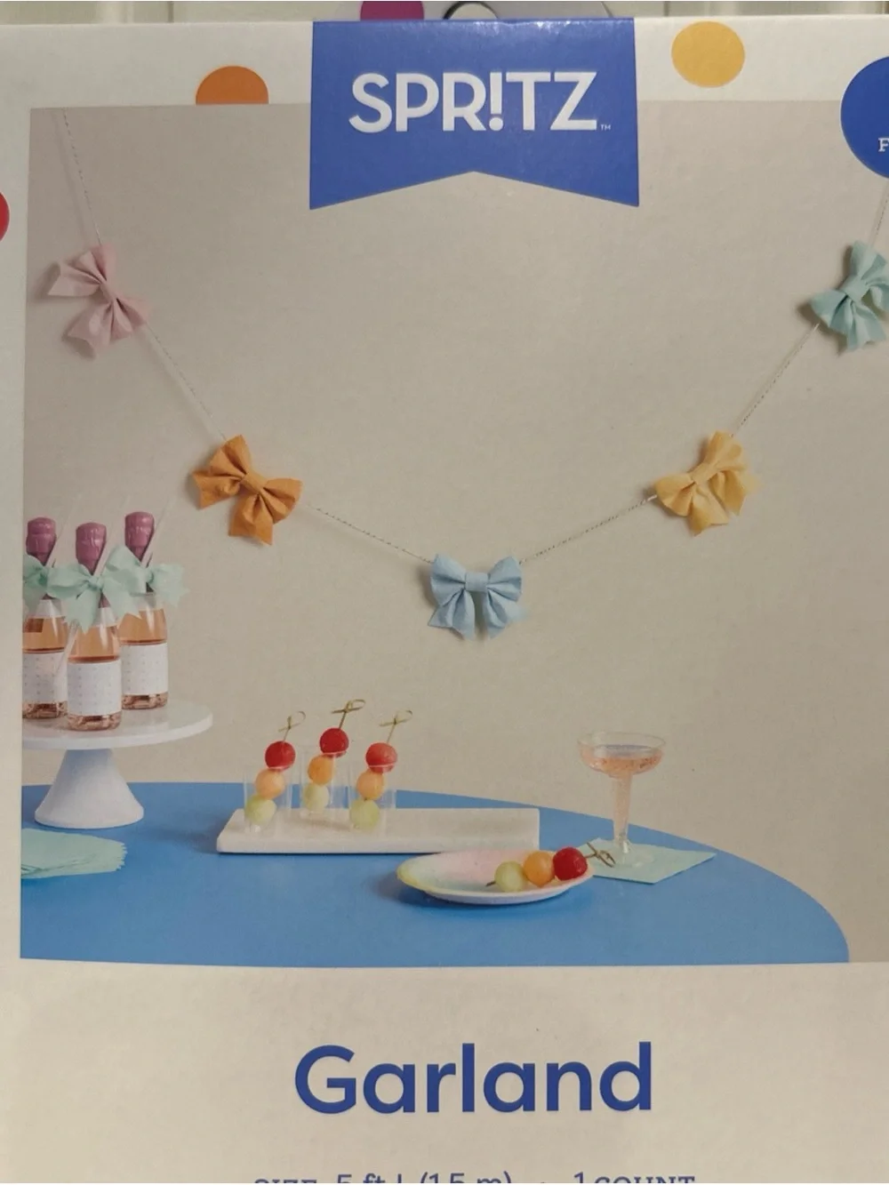 Spritz Colorful Pastel Bow Garland